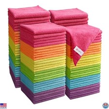 Orighty Microfiber Cleaning Cloth Pack of 120, Microfiber Towels for Cars,