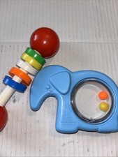 Vintage 1976 Fisher Price Elephant And Rattle Set