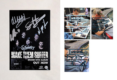 MAKE THEM SUFFER signed 4x6 photo METALCORE BAND Funeral Apart Souls autograph