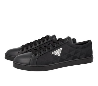 PRADA Black Downtown Logo Sneakers Men s US 12/EU 45