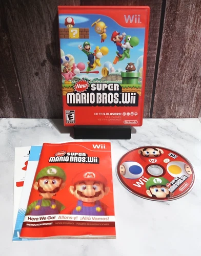 New ListingNew Super Mario Bros. Wii Nintendo Wii (2009) Complete with Manual CIB