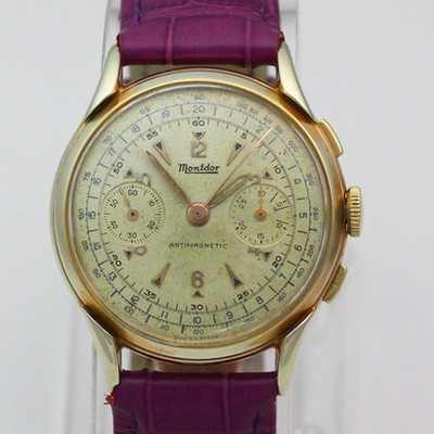 Montdor Antimagnetic Chronograph cal. 54 Manual 37mm Wristwatch 1950's