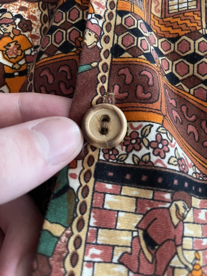 Vintage 70s Surfline Hawaii Multiprint Hawaiian Shirt Size Medium/Large - Image 4 of 4