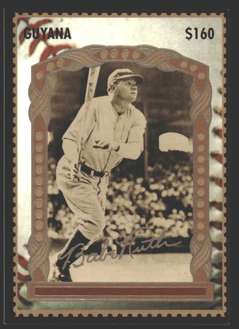Babe Ruth #11 1996 Guyana Babe Ruth 100th Anniversary Stamp New York Yankees