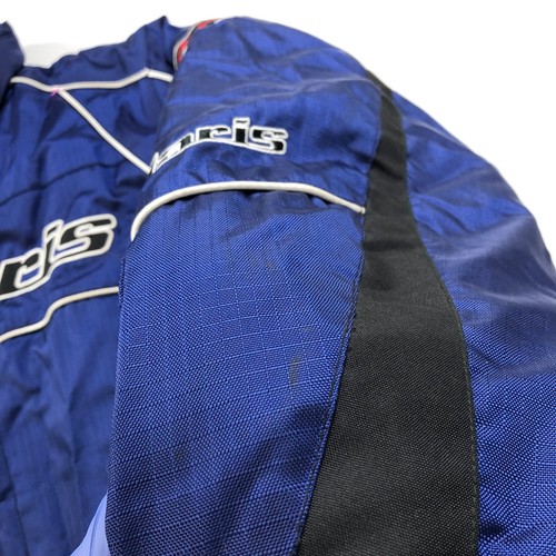 Polaris Pure Large Mens Full Zip Snowmobile Racing Mock Neck Jacket Purple Blue - Picture 2 of 17