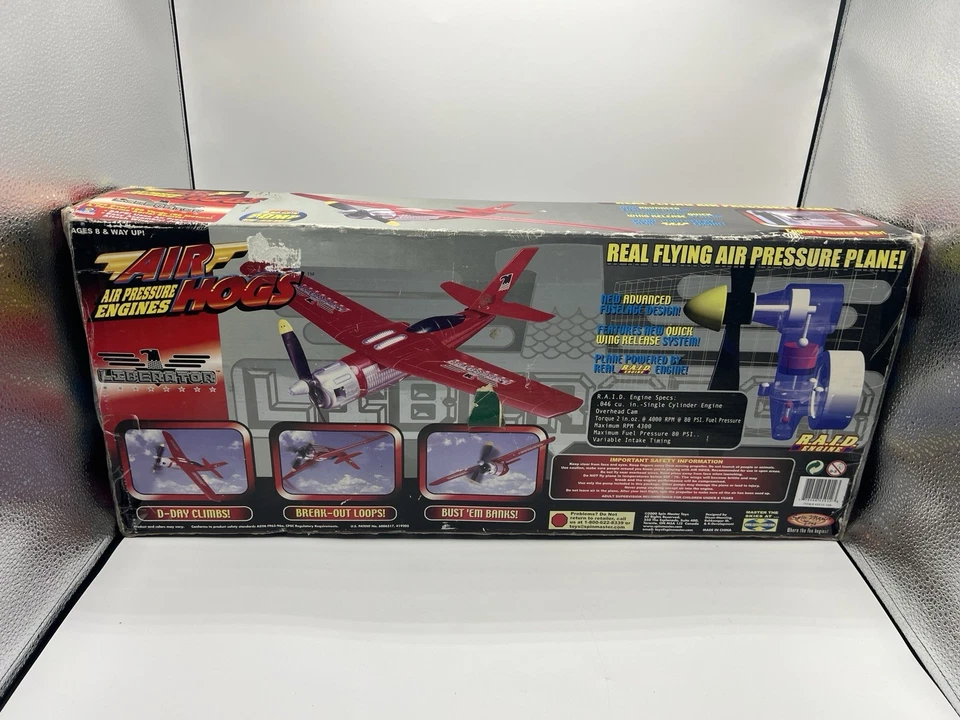 NEW 2000 Air Hogs Air Pressure Engines Liberator Plane Spin Master Vtg - Image 2 of 2