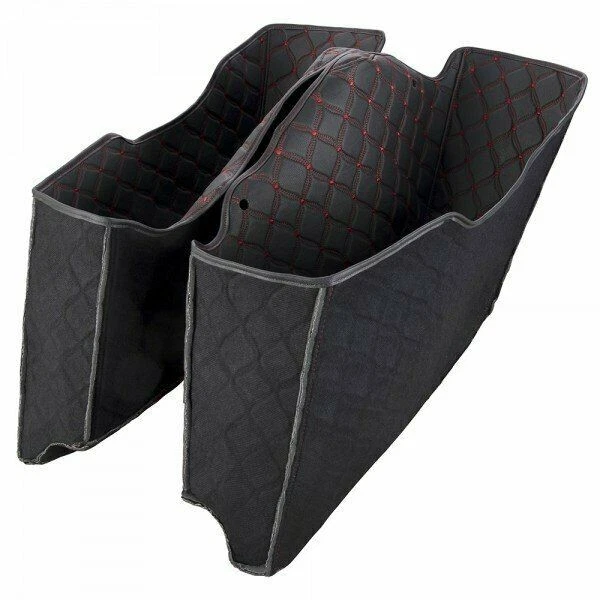 Красная шовная подкладка подходит для оригинальной седельной сумки Harley CVO сужающийся низ 2014+ - Изображение 2 из 4