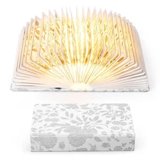 Floral Print Book Light,3-Color Book Lamp Book Lovers Gifts | 1200mAh Portabl...