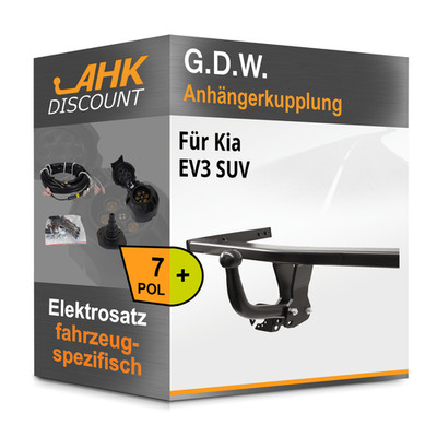 Für Kia EV3 SUV 11.2024-jetzt G.D.W. Anhängerkupplung starr + 7polig E-Satz AHK