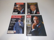 4 Vintage Magazines - Pierre Elliott Trudeau (2 English, 2 French)