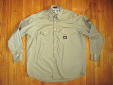 Rasco FR Khaki Pearl Snap Western Heavyweight Flame Resistant Shirt 3XL-Long New