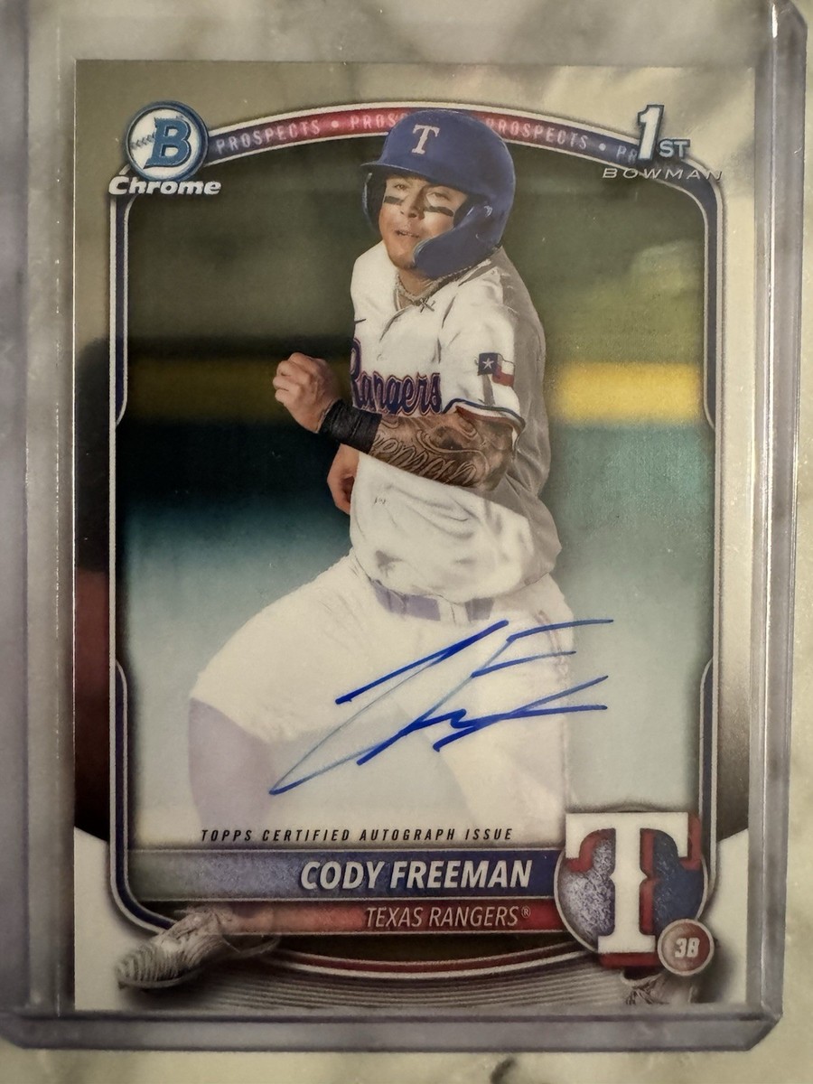 チャップマン ボウマンオート リフラクター 2025 Bowman Baseball Cody Freeman 1st Bowman Auto Texas