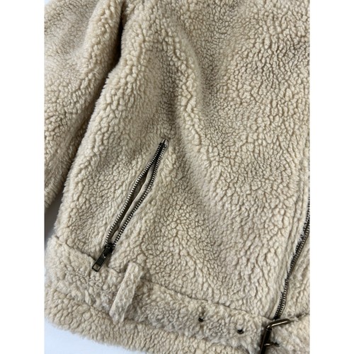 Gap Kids Sherpa Fleece Moto Teddy Coat Jacket size XL 12 - Picture 6 of 8