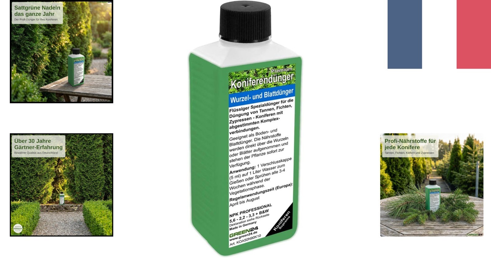 Engrais liquide conifères GREEN24 pour sublimer les haies de votre jardin de ville