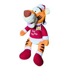 Vintage Disney Tigger Santa Clause Winnie the Pooh Christmas Plush nwt