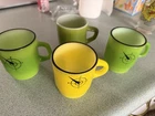4 Vintage Anchor Hocking Fire King 3 Nautical  2 Grn 1 Yllw- 1 Green Fade
