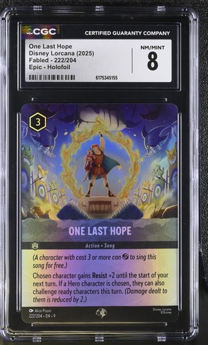 One Last Hope graded CGC 8 for sale on eBay