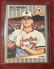 BILL RIPKEN ROOKIE CARD 1989 Fleer #616 ERROR F#%K FACE Baseball RC Orioles. rookie card picture