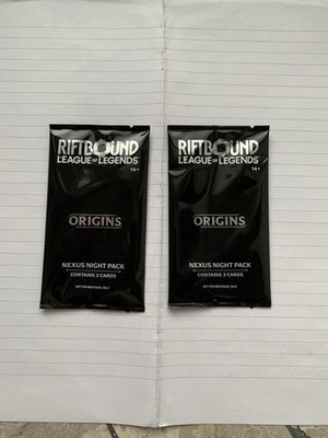 Riftbound League of Legends Origins Nexus Night Pack Sealed Promo 3 Karten