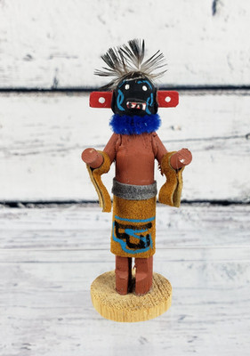 Authentische Hopi Priester Killer handgefertigte indianische Kachina Puppe 3,5 Zoll