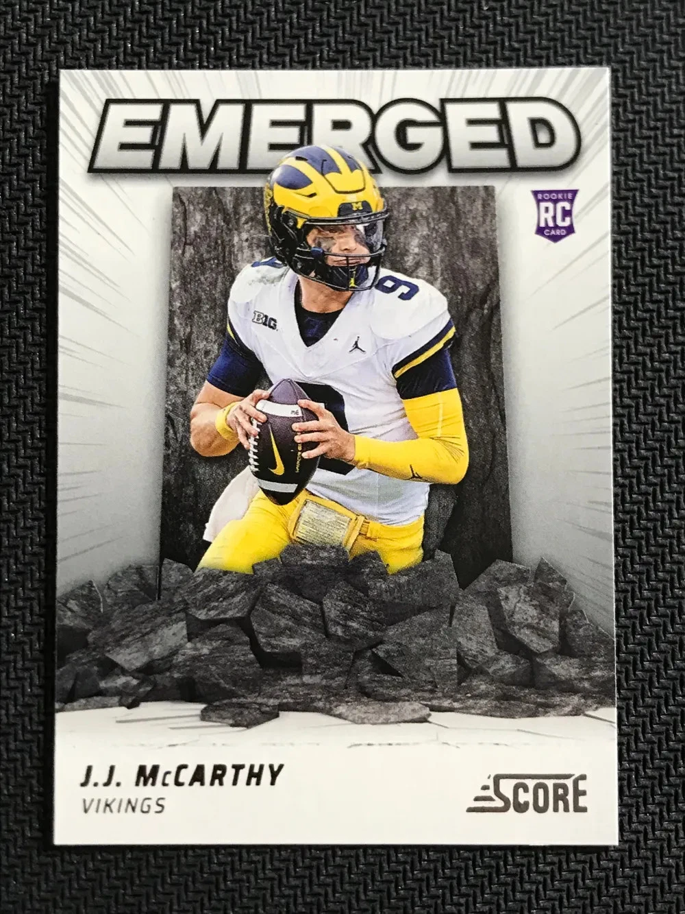 JJ McCarthy Panini Score Emerged #EMJMY Gem Masters 1/1