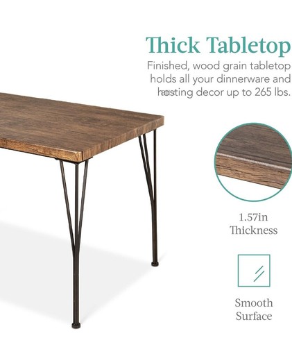 Dining Kitchen table Set with 4 Chairs Drift Brown - Picture 3 of 7