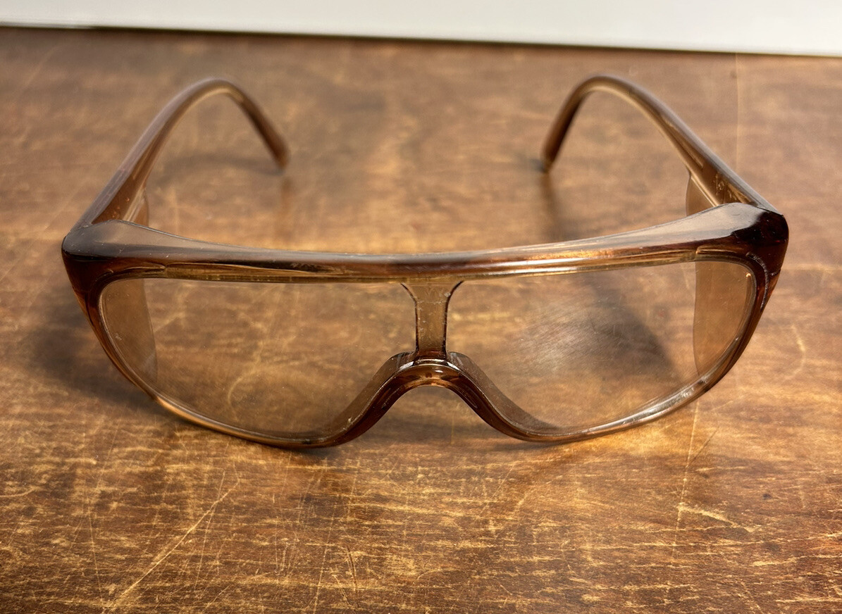 Vintage Willson Spectra Safety Glasses, Caramel Brown… Gem