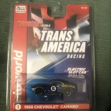 "NEW"  Blue  AW /AFX CHEVROLET blue Sunoco no 6 CAMARO T JET  HO SLOT CAR