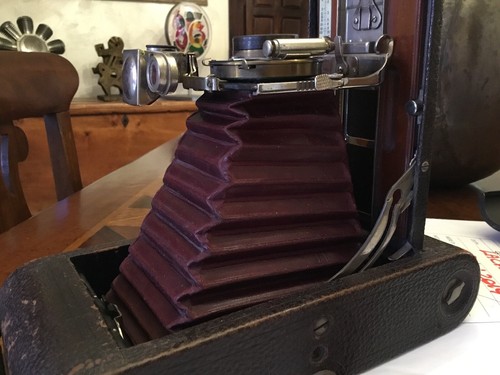 🌈 Kodak Folding Camera Pocket 3A antica macchina fotografica del 1902 Funziona - Photo 5/10