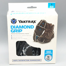 Yaktrax Black Diamond Grip Ice Snow Cleats LARGE Men 9.5-12.5 Women 10.5 NEW