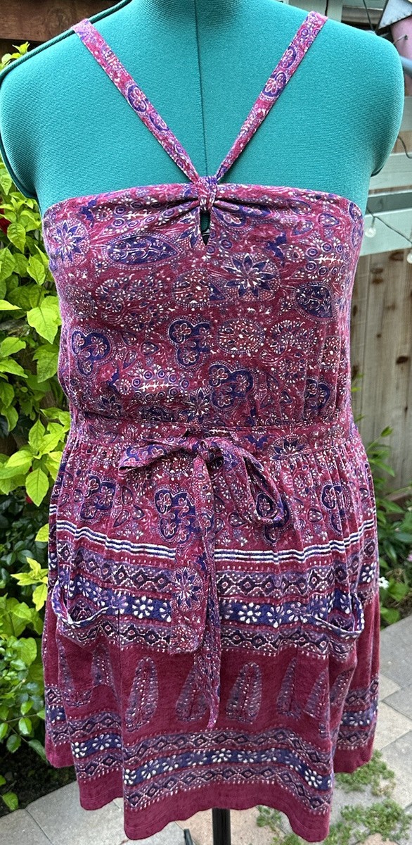 NWT! AMERICAN EAGLE OUTFITTERS Boho paisley India print dress w/pockets  size M