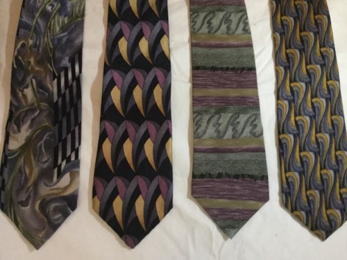 Cocktail Collection by Stonehenge 100% Silk Ties lot of 4 - Picture 2 of 12
