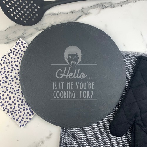 Hello Is It Me You're Cooking For? Slate Chopping Board Funny Lionel Richie Gift - Picture 15 of 20