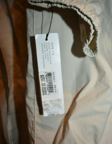 New Womens DKNY Jacket 14 Hooded NWT $250 Ananorak lightweight khaki brown coat - Picture 4 of 5