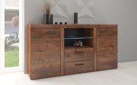 Top Kommode Sideboard Rumba Wohnwand Wohnzimmer Anbauwand Eiche Lefkas Matt