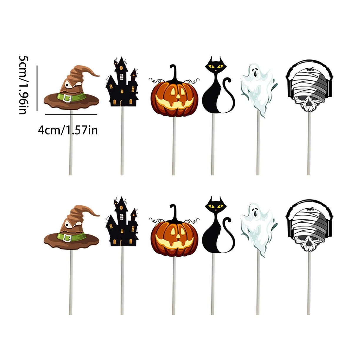 10pcs Halloween Cupcake Decorating Toothpicks Party Picks Cartoon