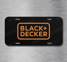 Power Tools Work Equipment Black + Decker Car License Plate Front Auto Tag Plate