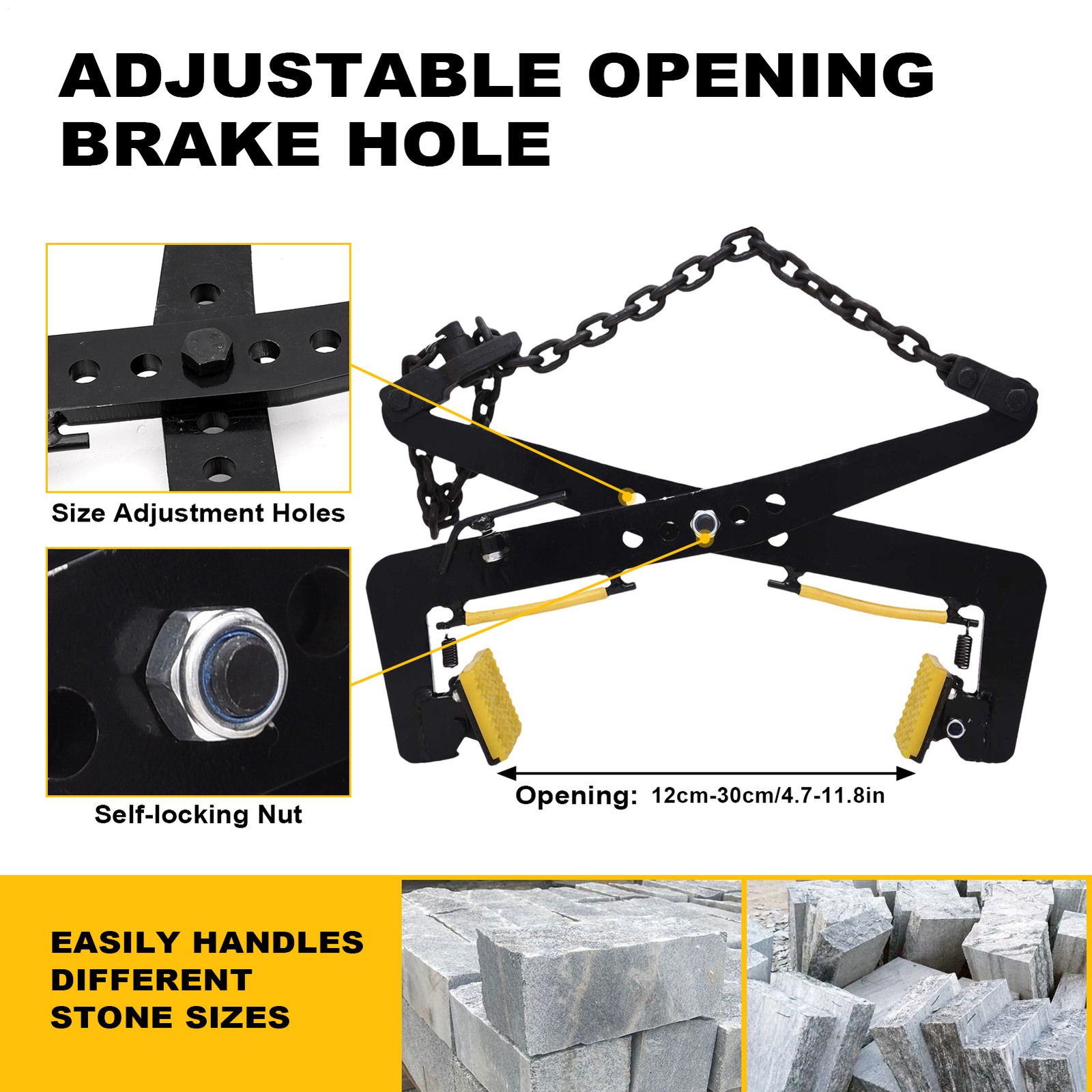 Heavy Duty Granite Slab Lifting Clamp for Stone Handling