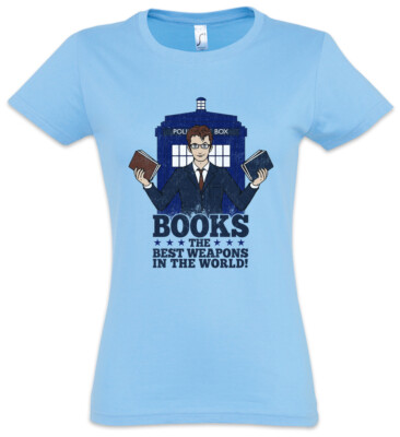 Books Are Weapons Damen T-Shirt Teacher Literature Love Addiction Fun Reading