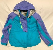 VTG 90s Blue Purple Roffe Challenge Ski Jacket Womens Size Large