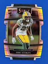 2021 Select #88 Eric Stokes Concourse Silver Prizm Die-cut Rookie RC Packers