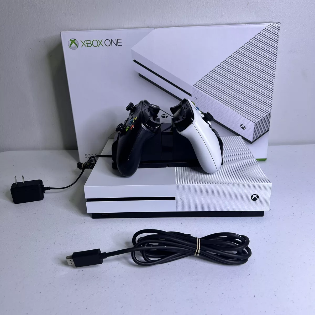 Xbox One S Model 1681 Bundle 6 Games 1 Controller White Console 1