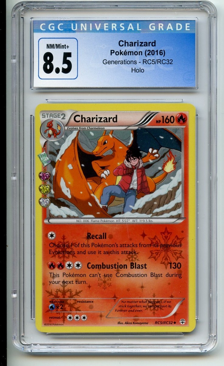 Charizard Pokemon Generations RC5/RC32 Holo CGC 8.5 NM/Mint 2016
