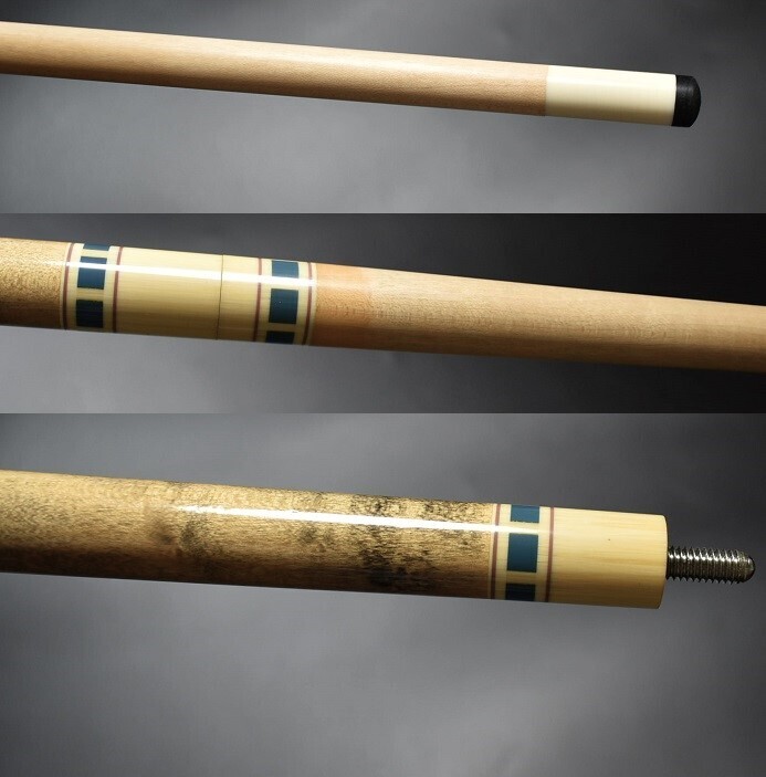 old Meucci Cue Jim Rempe 18 screw thread Lizard leather with old Meucci Cue Jim Rempe 18 screw thread Lizard leather with