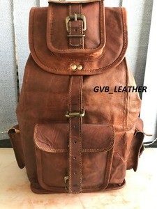 ebay leather rucksack
