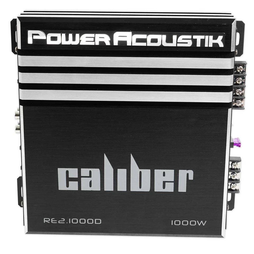 Power Acoustik RE2-1000D 1000 Watt 2-Channel Car Audio Amplifier Amp+Wire Kit - Image 3 of 4