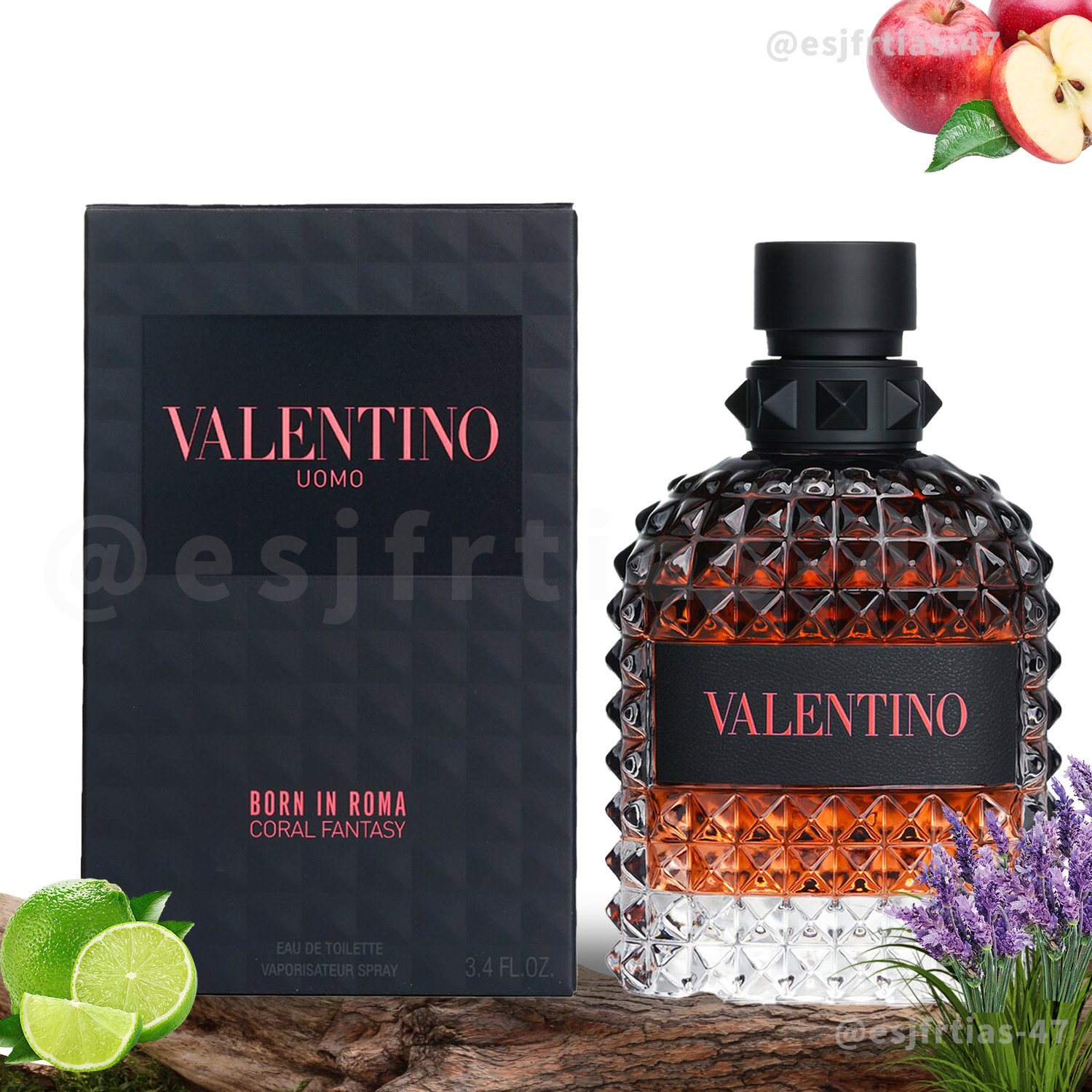 Valentino Uomo Born In Roma Coral Fantasy 3.4 oz EDT Cologne for Men New In Box
