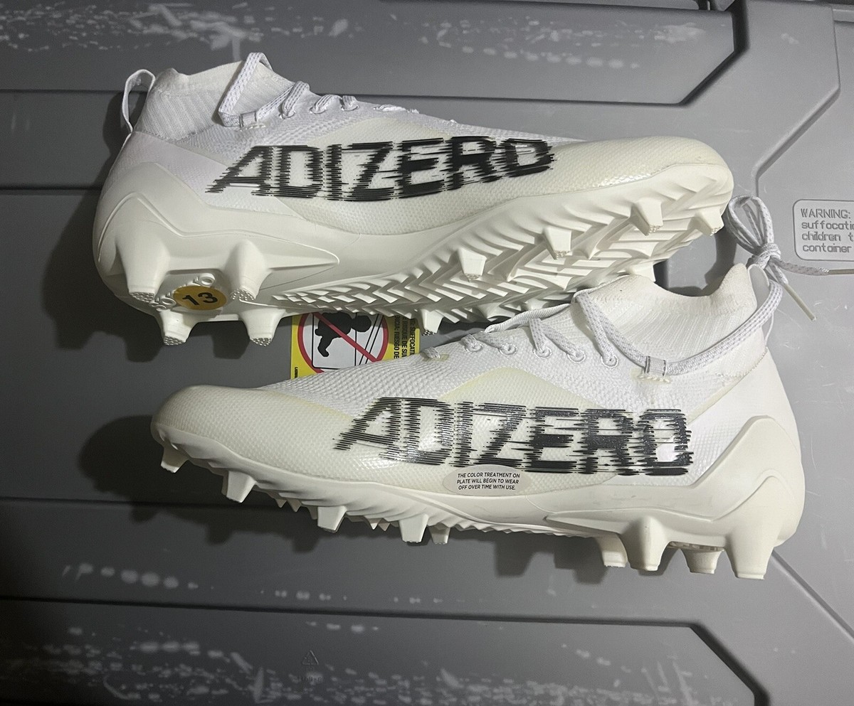 Adidas Adizero Primeknit Football Cleats White/Black Men’s Size 13 NEW GY5379 Adidas Adizero Primeknit Football Cleats White/Black Men main image 2