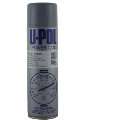 2 x U-POL AEROSOL POWER CAN WHEELS SILVER PROFESSIONAL SPRAY STEEL  PAINT 500ML