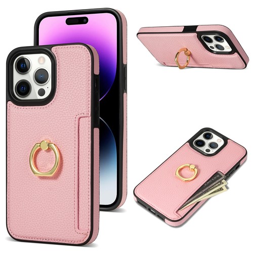 Leder Karten Halter Ring Ständer Hülle für iPhone 14 Pro Max 13 12 11 X 8 7 - Bild 27 von 44
